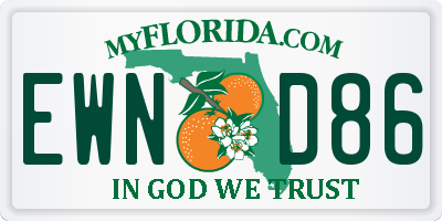 FL license plate EWND86