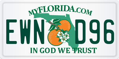 FL license plate EWND96