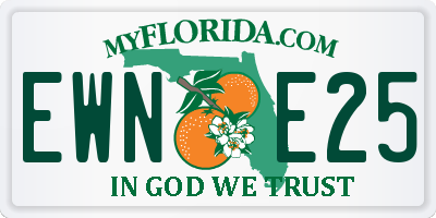 FL license plate EWNE25