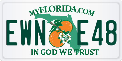 FL license plate EWNE48