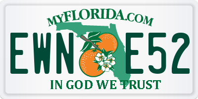FL license plate EWNE52