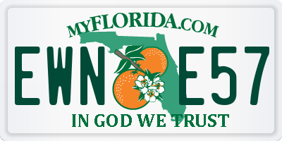 FL license plate EWNE57