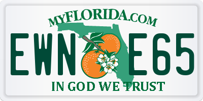 FL license plate EWNE65