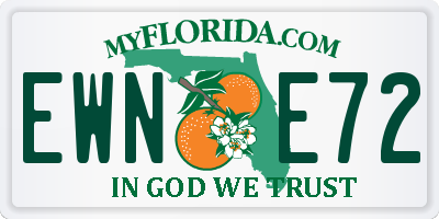 FL license plate EWNE72