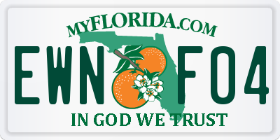 FL license plate EWNF04