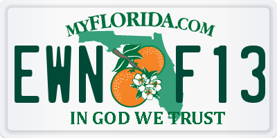 FL license plate EWNF13