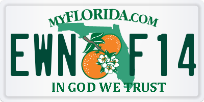 FL license plate EWNF14