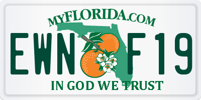FL license plate EWNF19