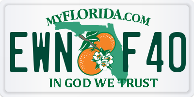 FL license plate EWNF40