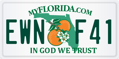 FL license plate EWNF41