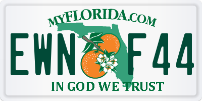 FL license plate EWNF44