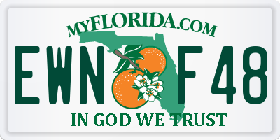 FL license plate EWNF48
