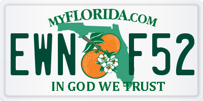 FL license plate EWNF52