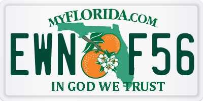 FL license plate EWNF56