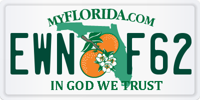 FL license plate EWNF62