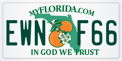 FL license plate EWNF66