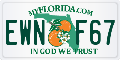 FL license plate EWNF67