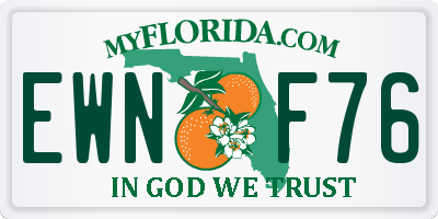 FL license plate EWNF76