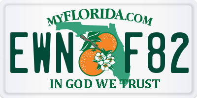 FL license plate EWNF82
