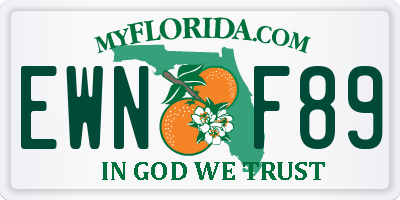 FL license plate EWNF89