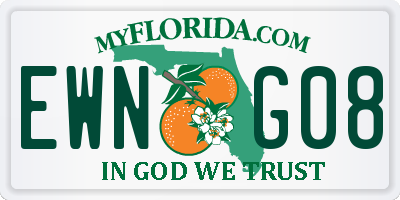 FL license plate EWNG08