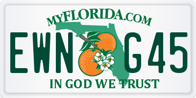 FL license plate EWNG45