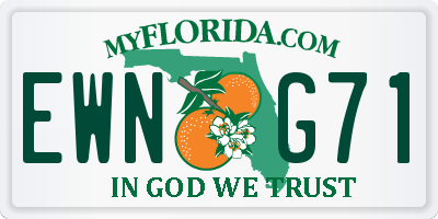 FL license plate EWNG71