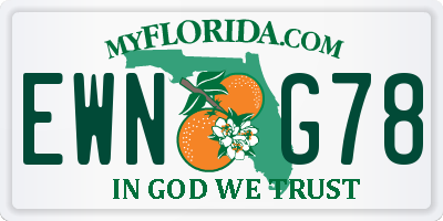 FL license plate EWNG78
