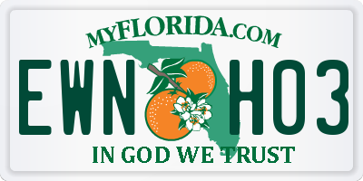 FL license plate EWNH03