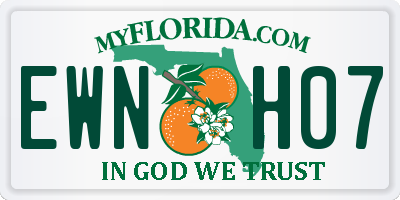 FL license plate EWNH07