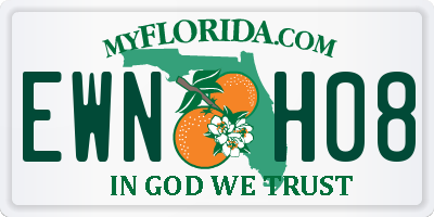 FL license plate EWNH08
