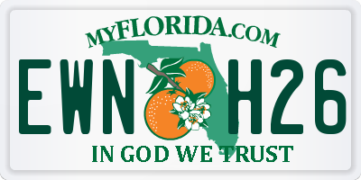 FL license plate EWNH26