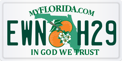 FL license plate EWNH29