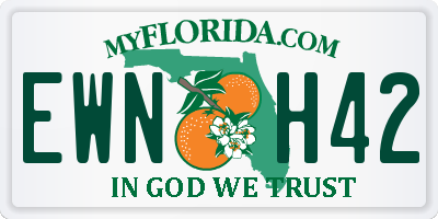 FL license plate EWNH42