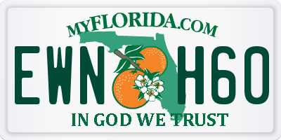 FL license plate EWNH60