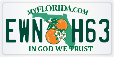 FL license plate EWNH63