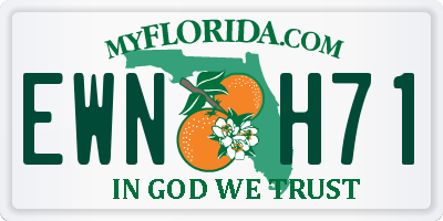 FL license plate EWNH71