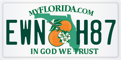 FL license plate EWNH87