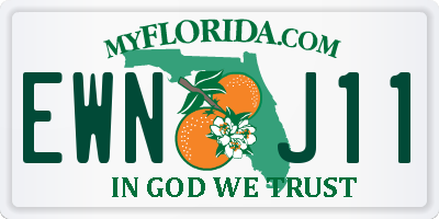 FL license plate EWNJ11