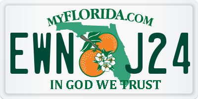 FL license plate EWNJ24
