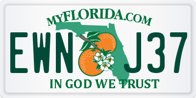 FL license plate EWNJ37