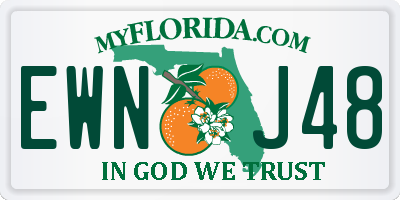 FL license plate EWNJ48
