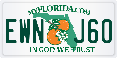 FL license plate EWNJ60