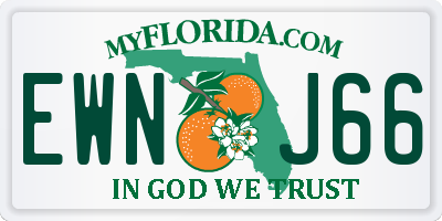 FL license plate EWNJ66