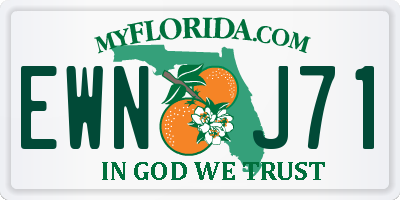 FL license plate EWNJ71