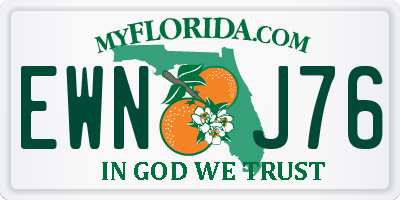 FL license plate EWNJ76