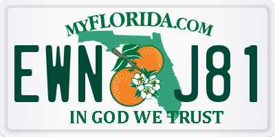 FL license plate EWNJ81