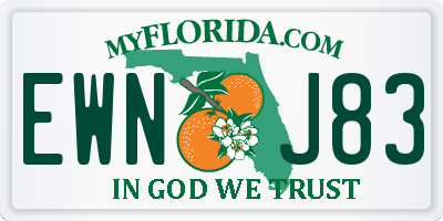 FL license plate EWNJ83