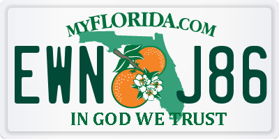 FL license plate EWNJ86