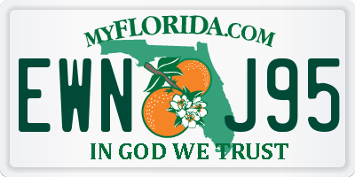 FL license plate EWNJ95